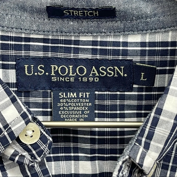 Us Polo Assn Slim Fit Button Down Shirt - Picture 2 of 3